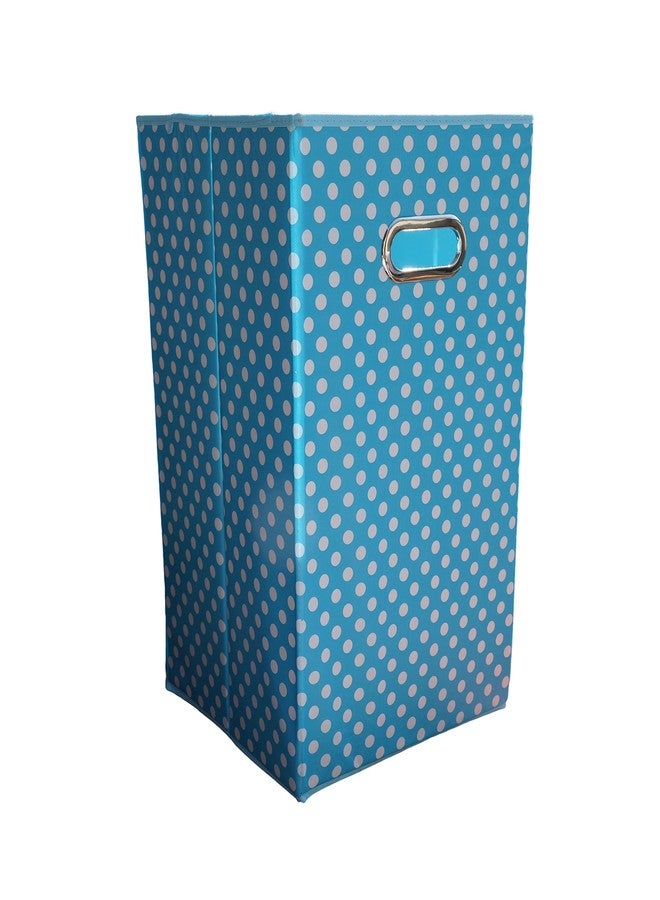 Pindia Foldable Printed Laundry Hamper Basket Bin Organizer Container for Kids Baby Clothes Toys Box Storage Kitchen Bedroom Bathroom with One Silver Handle (Large Size) - Image 1